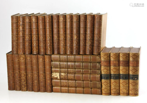 Three Sets of Leather Bound Books