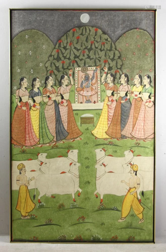 Indian Painting on Linen