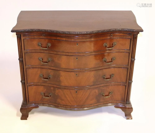 18thC Style English Chippendale Chest of Drawers