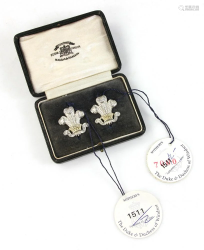 Pair of Prince of Wales Leinster Regiment Badges