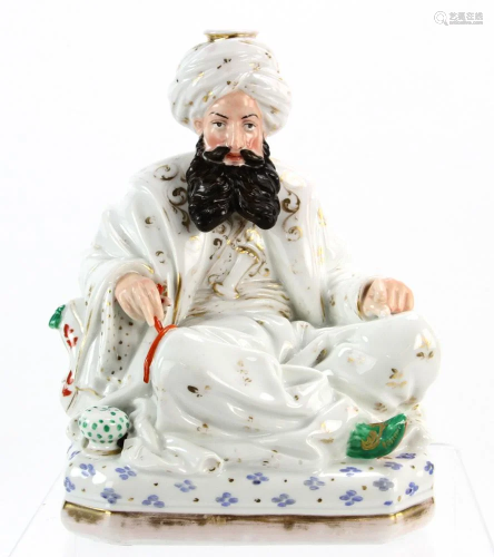 19thC German Porcelain Seated Figure