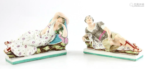 Pair of 19thC English Staffordshire Figures