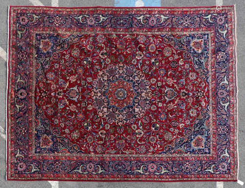 Semi Antique Persian Kashan Rug