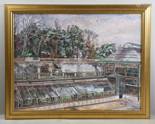 Jacques Hartmann, Paris Botanical Garden, Oil on Ca…