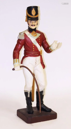English Carved Wood Military Officer