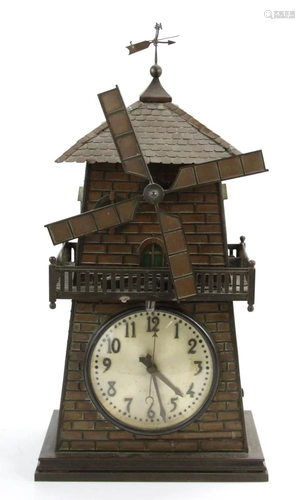 Early Copper and Bronze Windmill Clock