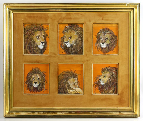 Fleur Cowles, The Lion, Oil on Board