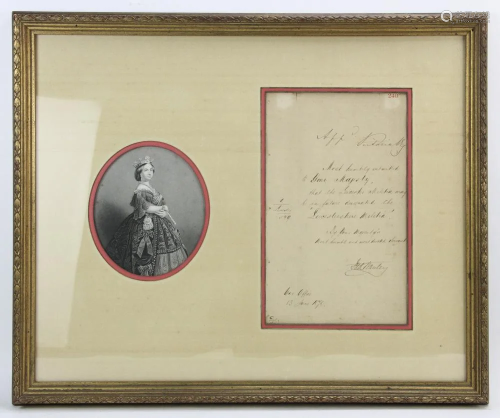 Her Majesty Letter Signed Dated 1878