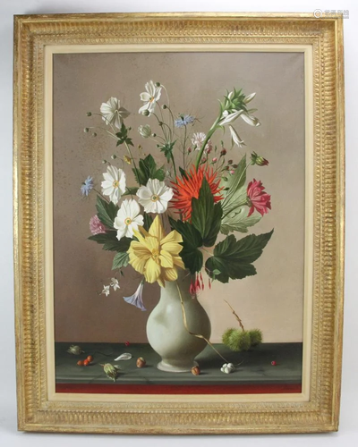 Renard, Still Life of Flowers, Oil on Canvas