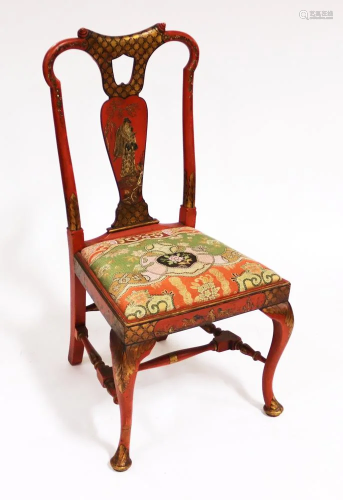 Chinoiserie Queen Anne Style Chair