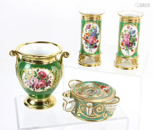 19thC Paris Porcelain Vessels