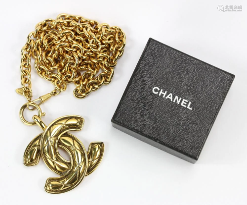 Chanel Goldtone and Logo Pendant Necklaces