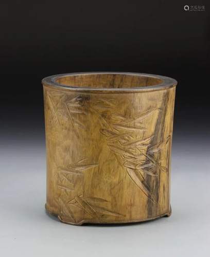 Chinese Huanghuali Wood Brush Pot