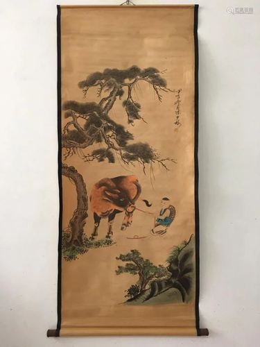 Chinese Ink Color Scroll Painting