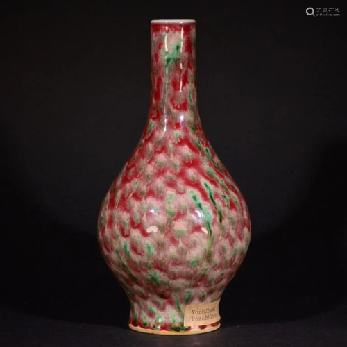 An exceptional Yongzheng peachbloom Tall Vase