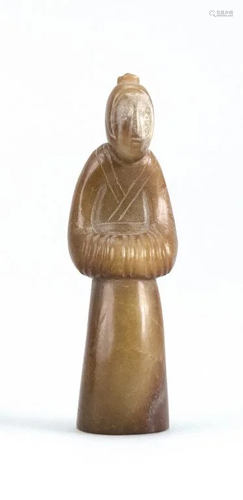 CHINESE RUSSET JADE FIGURE