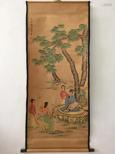 Chinese Ink Color Scroll Painting