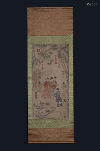 Chinese Ink Color Scroll Painting