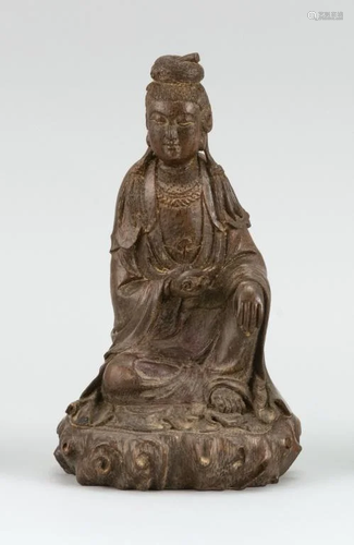 Chinese Bamboo Carved Guanyin