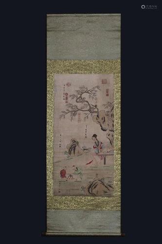 Chinese Ink Color Scroll Painting