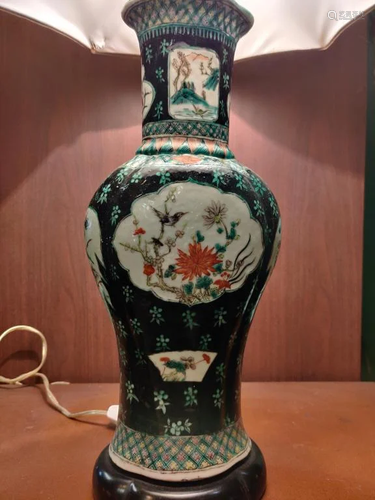 Chinese Porcelain Vase Made into Lamp