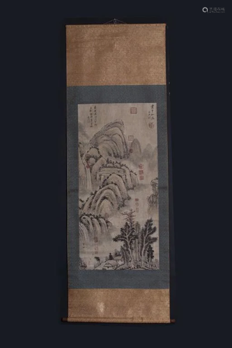 Chinese Ink Color Scroll Painting