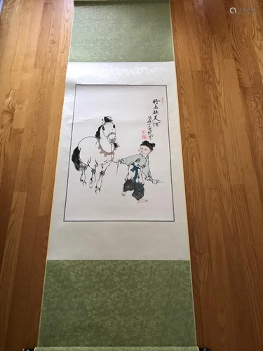 Chinese Ink Color Scroll Painting