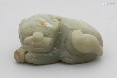 19th Century Chinese Celadon Jade KIRIN