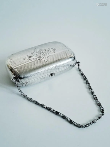 19C Russian Silver Engraved Cigarette Case