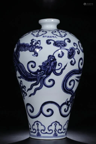 Chinese Blue and White Porcelain Vase