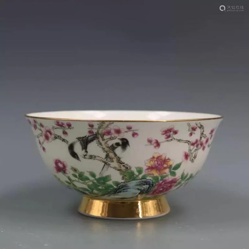 Chinese Enamel Famille Rose Porcelain Bowl,Mark