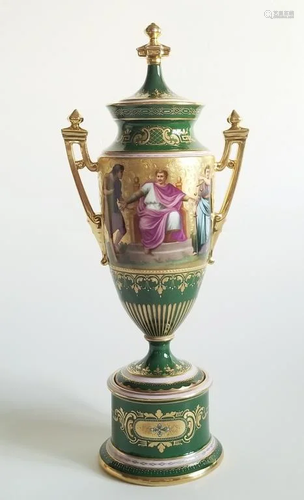 Antique Royal Vienna Porcelain Vase