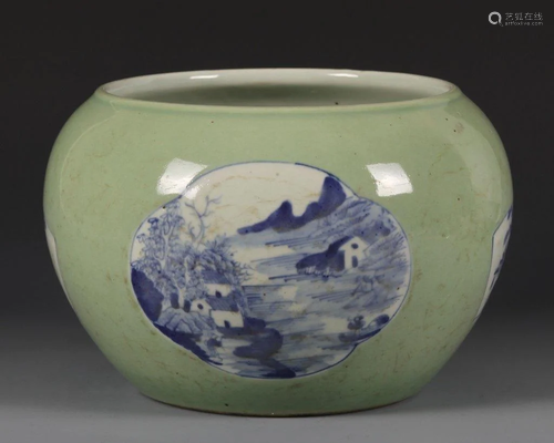 19th C. Chinese Celadon Glazed Vessel