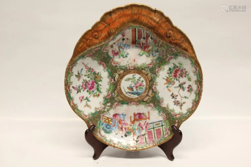 1850 Chinese Rose Medallion Porcelain Plate