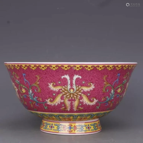 Chinese Enamel Famille Rose Porcelain Bowl,Mark