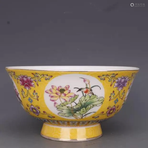 Chinese Enamel Famille Rose Porcelain Bowl,Mark