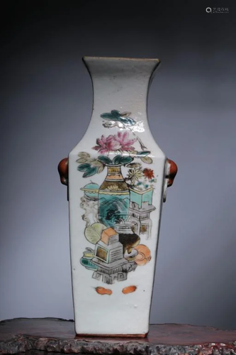 Republican Chinese Famille Rose Porcelain Vase