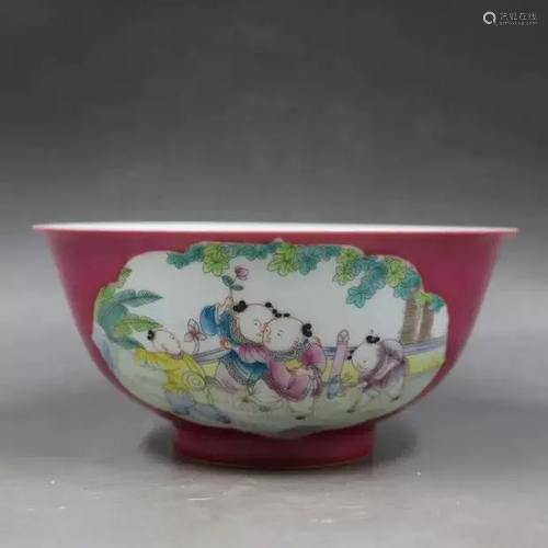 Chinese Enamel Famille Rose Porcelain Bowl,Mark