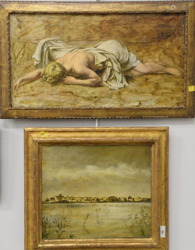 Two piece lot to include Jason B. Fishbein (B1937), oil