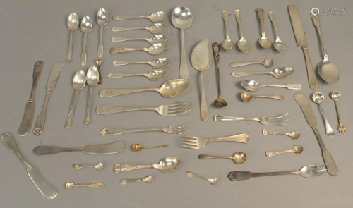 Group of sterling silver flatware. 22.8 t.oz.