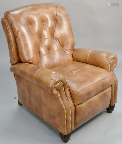 Hancock and Moore leather reclining chair. ht. 4…