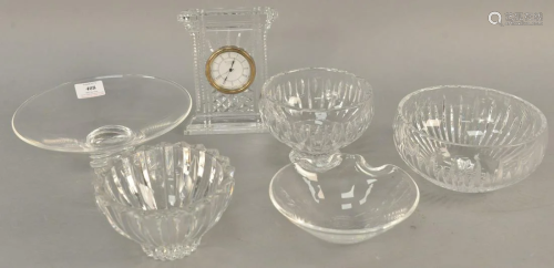 Six piece crystal group to include Waterford crystal