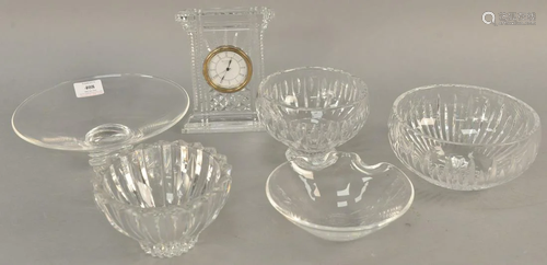 Six piece crystal group to include Waterford crystal