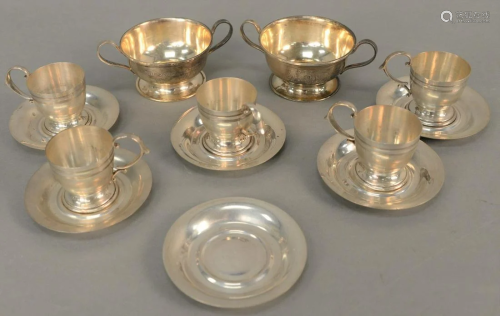 Group of sterling silver to include sterling liners for