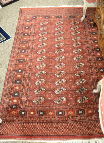 Bokhara oriental throw rug. 4