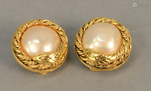 Pair of Chanel earrings. Provenance: Estate of Willia…