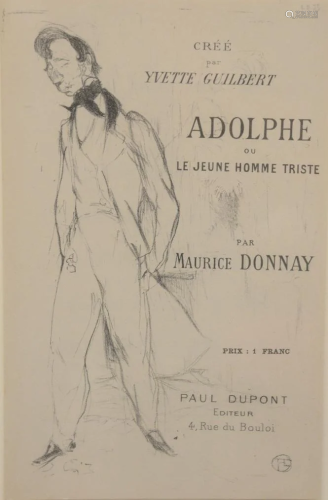 After Henri de Toulouse, Lautrec advertising folded