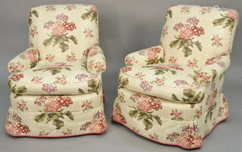 Pair of Thomas De Angelis custom upholstered s…