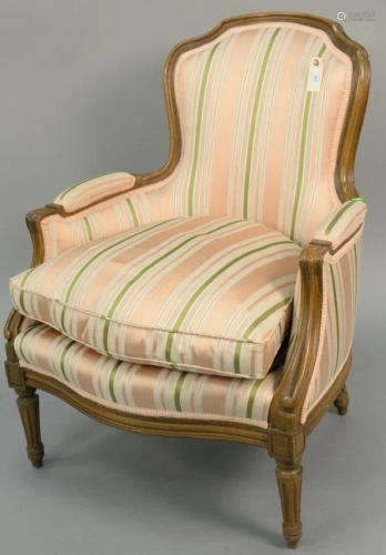 Louis XVI style chair with custom silk upholstery. ht.