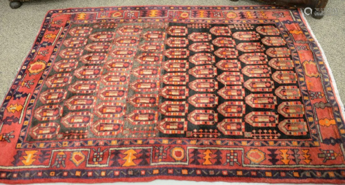 Oriental throw rug. 4' 9